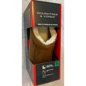 Roundtree & Yorke Gel Memory Foam Slippers Men's Size 13-14 Comfort